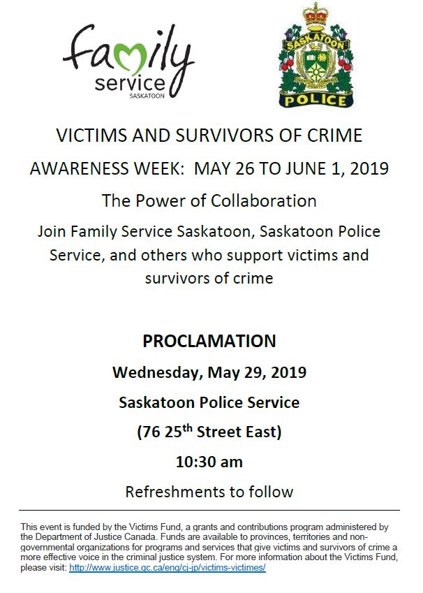 Proclamation of Victims and Survivors of Crime Week