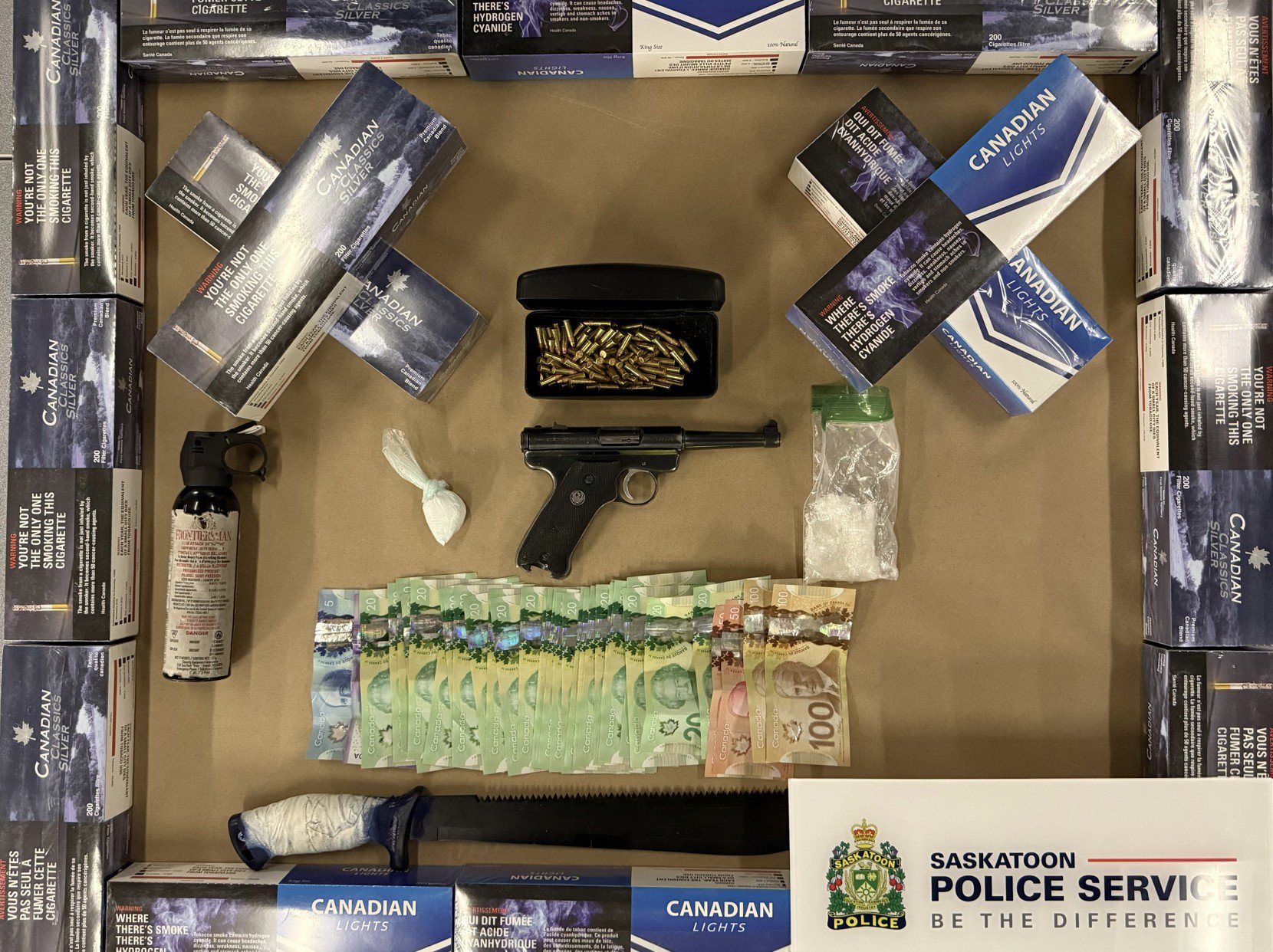 Arrest - Crime Reduction Team Investigation - Weapons, Drugs, Cigarettes Seized