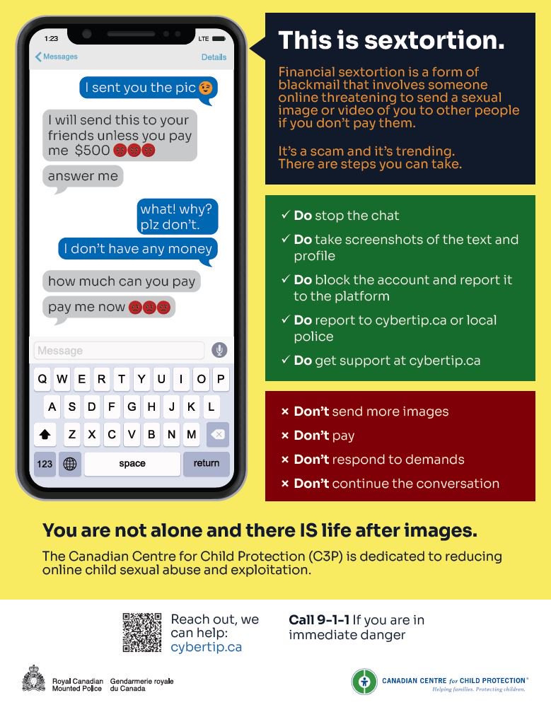 Saskatchewan Internet Child Exploitation Unit Public Advisory: Sextortion
