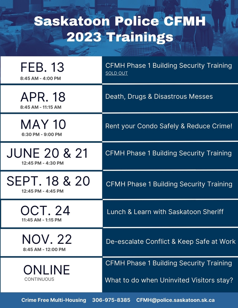 Upcoming Training Sessions